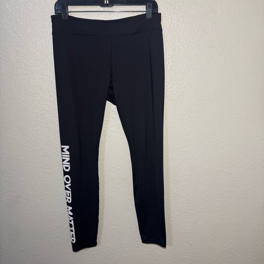 Forever 21 Mind Over Matter Leggings Women’s L Black Athletic Gym Activewear